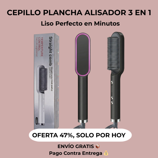 Cepillo Plancha Alisador 3 en 1